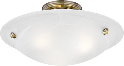 Livex Lighting 4273-01 Oasis 3-Light Ceiling Mount, Antique Brass