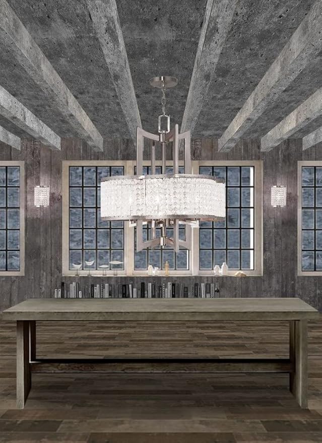 Livex Lighting 50575-91 Gramercy 4-Light Chandelier, Brushed Nickel