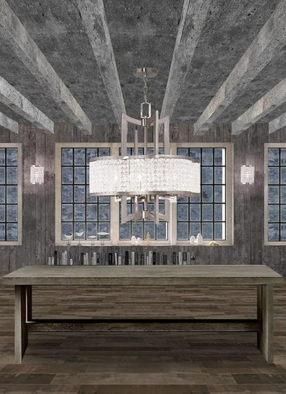 Livex Lighting 50575-91 Gramercy 4-Light Chandelier, Brushed Nickel