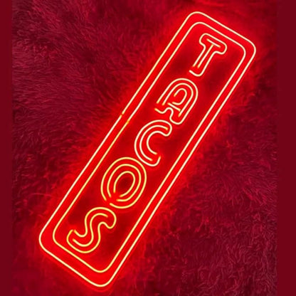 Open Tacos Neon Sign, Tacos Led Sign, Custom Neon Sign, Mexico Restaurant Wall Decor, Mexican Tacos Store Light, Tacos Lover Gifts Size:20inches