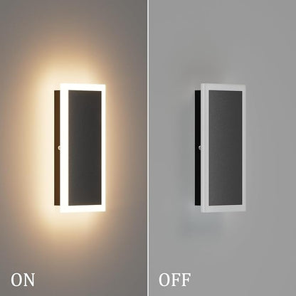 Modern LED Outdoor Wall Sconce 3000K 18W LED Outdoor Wall Mount Light Anti Rust Porch Light IP65 Waterproof Exterior Sconce for Porch,Front Door,Patio