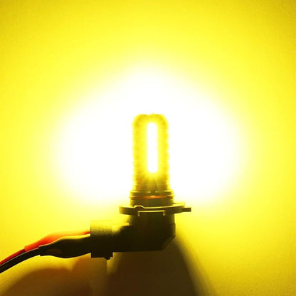 PHINLION H10 9140 9145 Yellow LED Fog Light Bulbs 3000 Lumens Super Bright 3030 27-SMD 9040 9045 9055 9155 LED Bulb Replacement for DRL or Fog Lamps, Golden Yellow