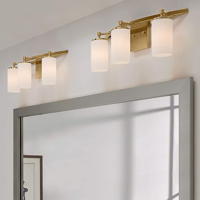 White Frosted Glass Shade Replacements - 4 Pack Elegant Cylinder Glass Globe Shades with 1-5/8-inch Fitter for Pendant, Chandelier, Wall Sconces