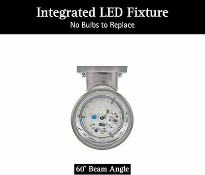 Ultralux 12 Inch Modern LED Up and Down Wall Light, Outdoor Wall Sconce Front Door Light Fixture, 2000 Lumen Outdoor Sconce 30 Watt Outside Lights For House 3000K Brushed Nickel Exterior Light Fixture