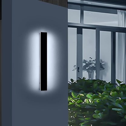 31.4inch Modern Outdoor Wall Sconce, 6000K Cold White LED Outside Wall Light Fixture, IP65 Waterproof, 31W, Black Minimalist Exterior Lighting Patio Lamp for House, Porch, Garage, Garden