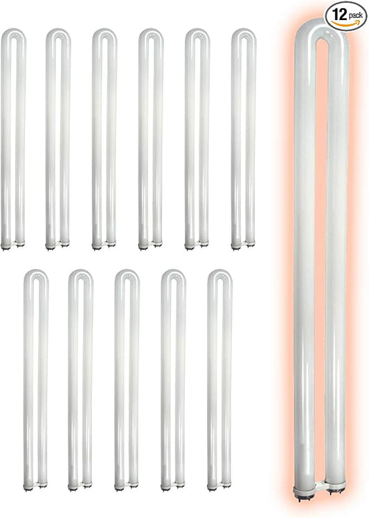 GoodBulb 31 Watt T8 Fluorescent U-Bend Light Bulb 3000K Soft White Light Color Medium Bi-Pin Base High Output 1963 Lumens 31W 10000 Life Hours 80 CRI 12 Bulbs Pack