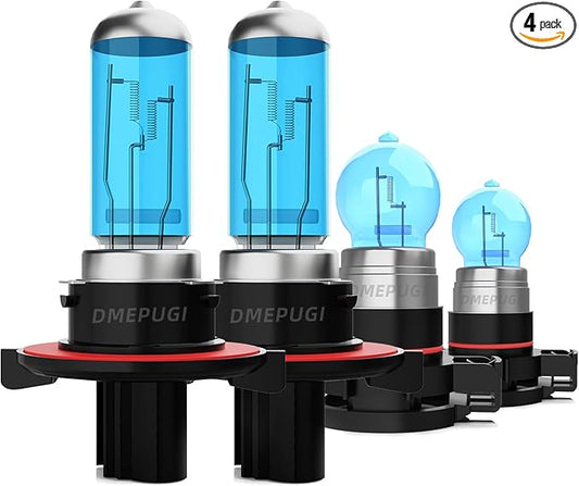 9008+5202/H16 Halogen Bulb Kit for Ford Escape 2008-2012,Ultra Bright Halogen Replacement Headlight Bulbs and Fog Lights, Plug N Play,Pack of 4