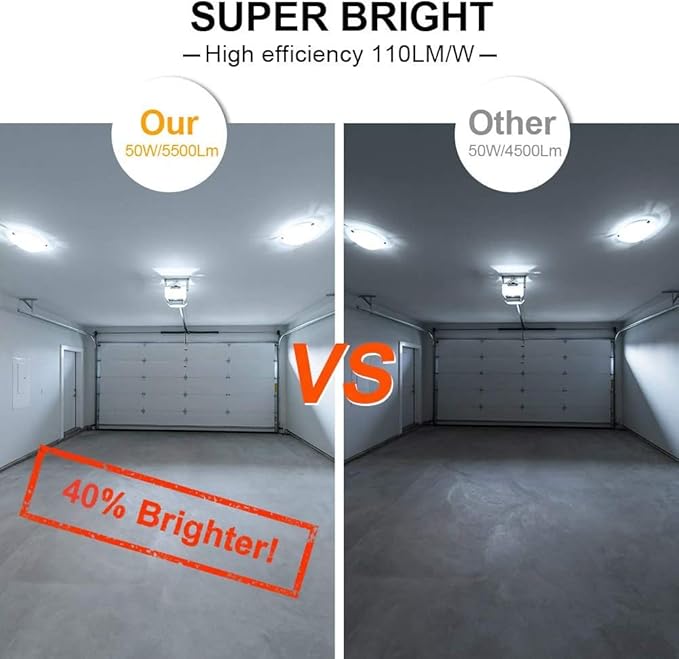 DragonLight 50W Super Bright LED Corn Light Bulbs (400 Watt Equivalent) - E26/E39 Base LED Lamp - 6000K Daylight 5,500 Lumens for Large Area Lighting, Pack of 2