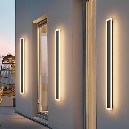 2 Pack 39.4In Long Outdoor LED Wall Light 3000K Modern Exterior Wall Sconce Light IP65 Waterproof for House Porch Courtyard
