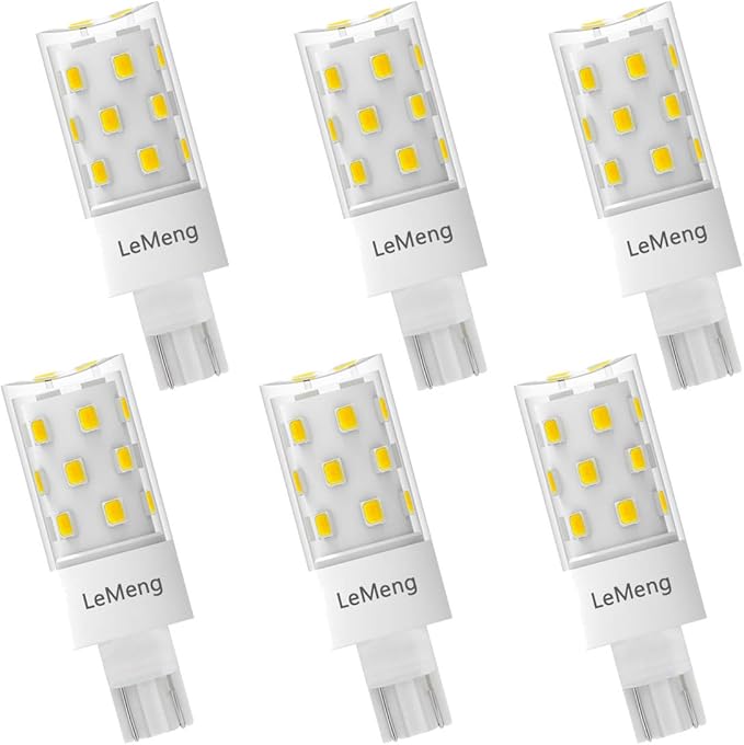 50watt T10 Wedge Base 921 LED Light Bulb 5W 500lm 6000K Daylight White 12VAC/DC for Outdoor Landscape Path, RV Camper Trailer Motorhome Marine Boat Lighting-6 Pack