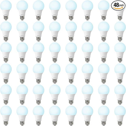 48 Pack LED Bulbs, A19 60W Equivalent, 800 Lumens, 5000K Daylight, 8W Non-Dimmable Light Bulbs for Home & Office, 15000hours