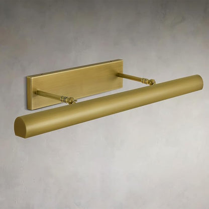 Brass Picture Lights for Wall, 24" Linear Picture Light Hardwired, 3-Light Brush Gold Art Light, Warm White 2700k Dimmable Picture Lamp, 270° Picture Frame Light for Bathroom, Living Room, Hallway