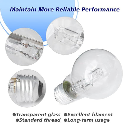 6Pcs 043168787963 Halogen Light Bulb for A19 Bulb Types 43 Watt 120V Replace 78796 E26 Thread Suitable for Table Lamps