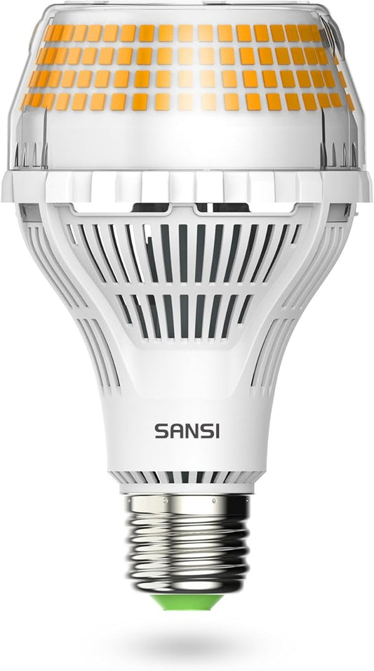 SANSI 400W Equivalent A21 LED Light Bulb, 3000K Soft Warm White 6000 High Lumens E26 LED Bulbs, Non-Dimmable Bulb w/Ceramic Technology, 40 Watt Power Energy Saving Light Bulb for Home Office