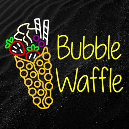 LED Bubble Waffle Neon Sign - 25" x 20" Excellent Decor for Bubble Waffle Cafe Sign