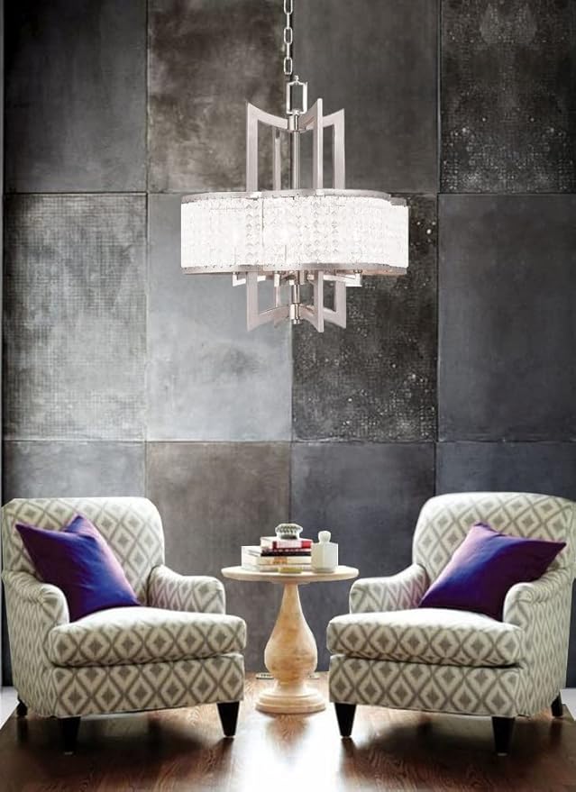 Livex Lighting 50575-91 Gramercy 4-Light Chandelier, Brushed Nickel