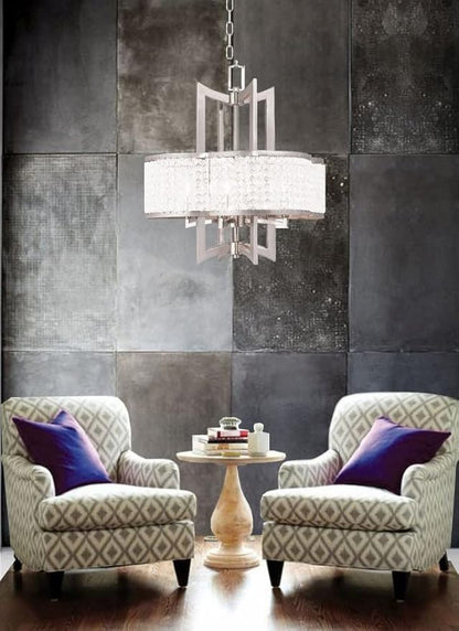 Livex Lighting 50575-91 Gramercy 4-Light Chandelier, Brushed Nickel
