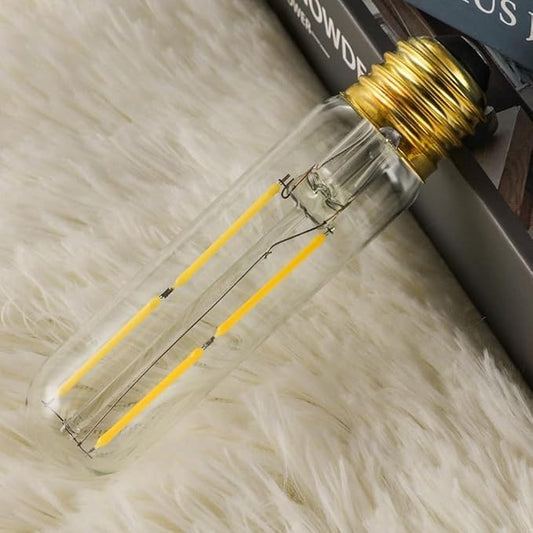 T10 Led Bulb E26 Dimmable 4W Led Tubular Light Bulbs 40 Watt Incandescent Bulbs 4000K Daylight E26 Base Lamp Bulb Clear Glass for Cabinet Display Cabinet etc,6 Pack.