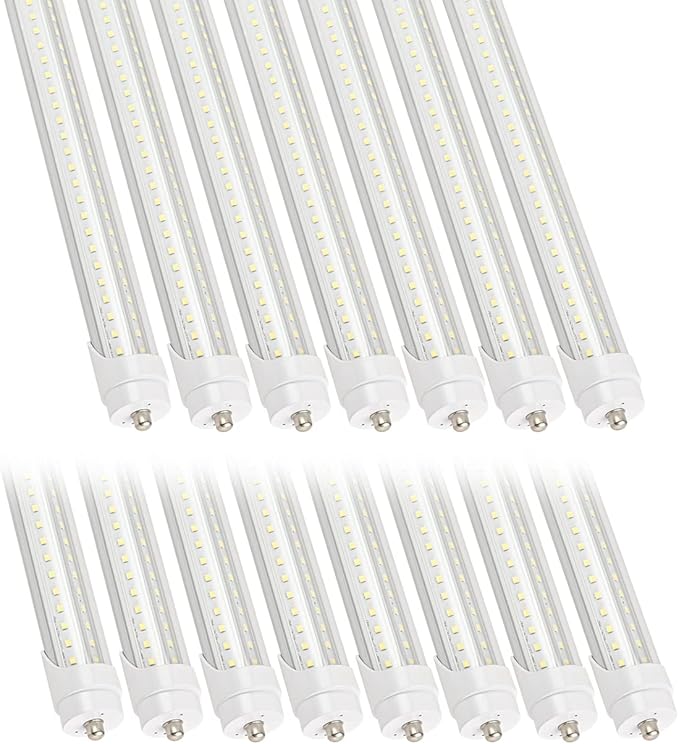 15 Pack 4FT T8 LED Tube Light Bulbs 24W 6000K Daylight with Ultra Bright Dual-Row LED One pin Fa8 Cap, 4 Foot T10 T12 Fluorescent Replacement for Garage, Shop, Warehouse