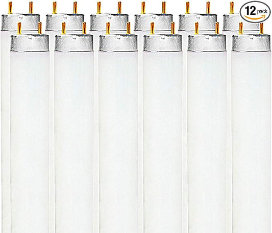 Luxrite F32T8/841 32W 48 Inch T8 Fluorescent Tube Light Bulb, 4100K Cool White, 2800 Lumens, G13 Medium Bi-Pin Base, LR20732, 12 count (Pack of 1)