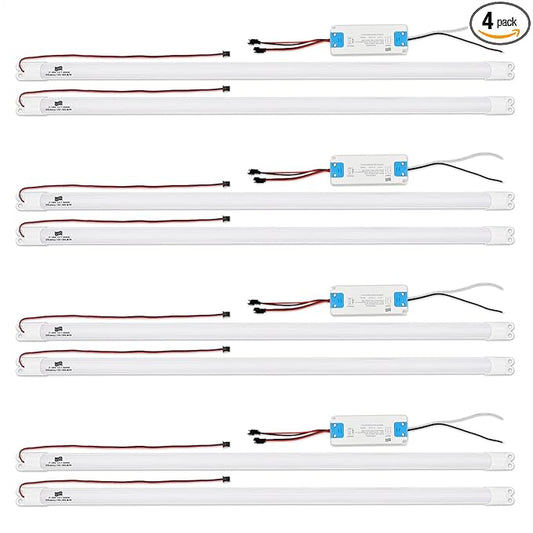 4FT LED Retrofit Kit,Recessed Fluorescent Light Retrofit Super Bright LED Light,Panel Light,Troffer Quick Repair and Retrofit LED Kit,No Professional Tools Required,36w,5000K White Light (4 Pack)