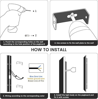 2 Pack 47.2inch Modern Outdoor Wall Light Fixture, IP65 Waterproof LED Wall Mounted Sconce, 3 Color 3000K/4500K/6000K, 42W, Black Exterior Lighting for House, Backyard, Garden, Garage