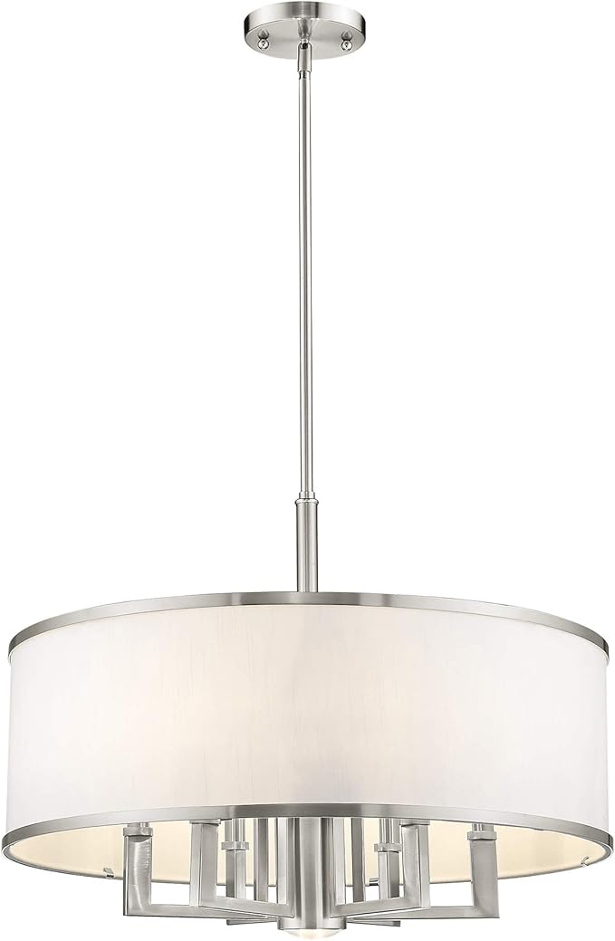 Livex Lighting 62616-91 Park Ridge 6 Light Chandelier, Brushed Nickel