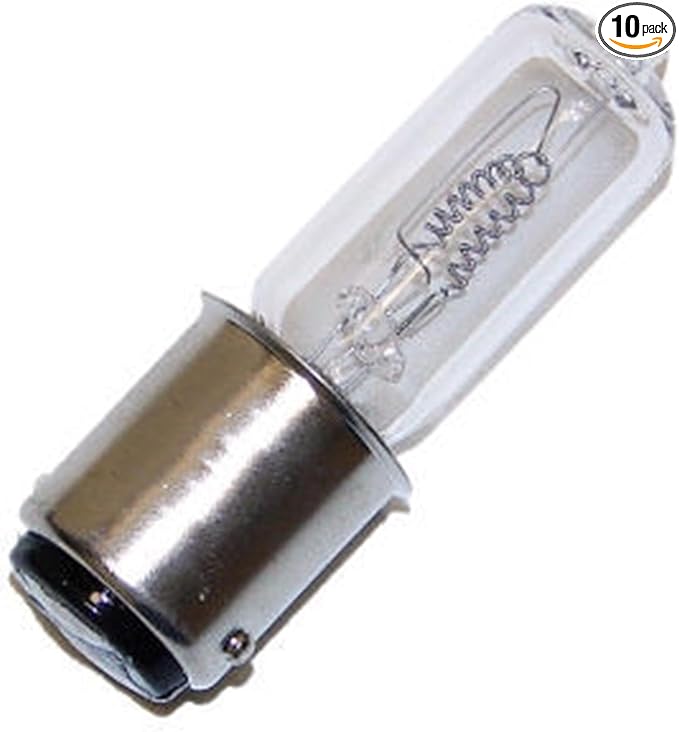 10 Qty. Halco 130V 100W T4 BA15D Prism Q100CL/DC 100w 130v Halogen Clear Lamp Bulb