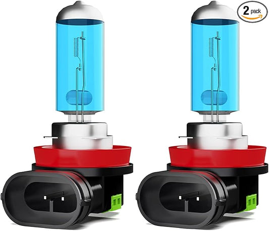 Compatible With 2009-2016 Toyota Corolla halogen Headlight Bulbs,H11/H9/H8 halogen Fog Light Bulbs,Super Bright 6000K White,Plug N Play,Pack of 2
