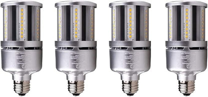 RuggedGrade Aries S Series 18W LED Corn Bulb | 2,430 Lumens | 4000K Natural White | 4 Pack | E26 Base | Built-in 6KV Surge Protection | DLC 5.1 Premium