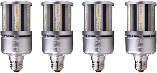 RuggedGrade Aries S Series 18W LED Corn Bulb | 2,430 Lumens | 4000K Natural White | 4 Pack | E26 Base | Built-in 6KV Surge Protection | DLC 5.1 Premium
