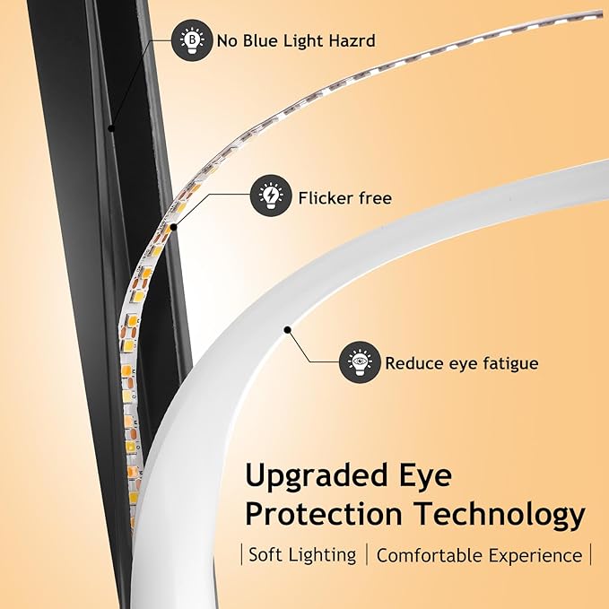 NUÜR Modern Spiral LED Floor Lamp, 59" Ultra-Bright Black Standing Lamp with Remote Control, Arched Floor Lamp for Living Room, Bedroom, Home, Office