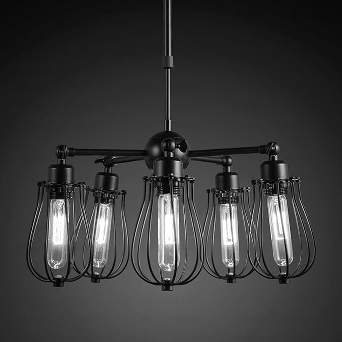 LUXRITE Vintage T9 LED Tube Light Bulbs 60W Equivalent, 4000K Cool White, 550 Lumens, Dimmable Edison Tubular Light Bulbs 5W, Clear Glass, LED Filament Bulb, UL Listed, E26 Standard Base (6 Pack)