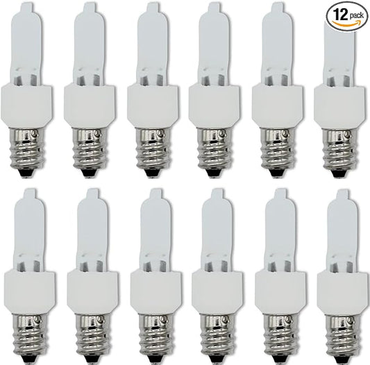 Technical Precision 120V 40W Bulb Frosted Krypton Replacement Bulb for Kichler 5907FST Accessory Bulb T3 Candelabra E12 Candelabra Base - 12 Pack