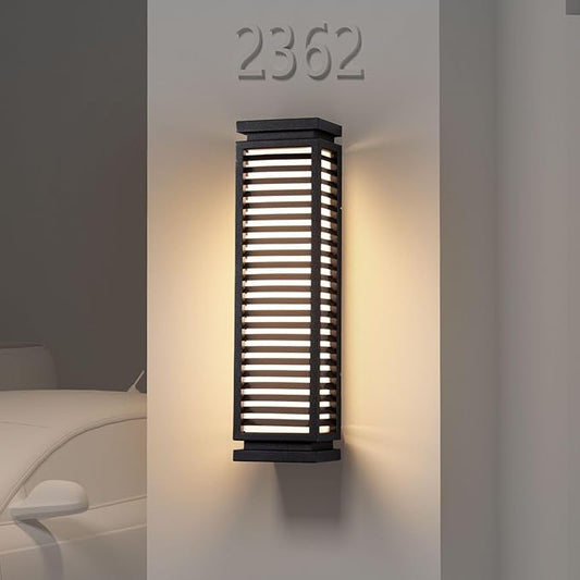 Outdoor Wall Lights for House, 23.6" Large Exterior Lighting Fixtures Waterproof, AC100–240V Modern Outdoor Wall Light, 3000K LED Front Porch Light, Garage Sconce Lights for Patio Front Door