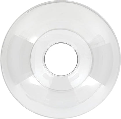 Glass Lamp Shade Replacement Globe for Light Fixture, 1-5/8 inch Fitter, 7.1" Diameter, 6.3" Height, Clear Glass Cover