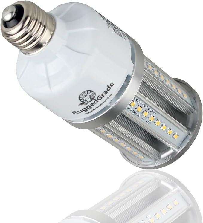RuggedGrade Aries Series 19W LED Corn Light Bulb | 2,400 Lumens | 4000K Natural White | E26 Base | 4KV Surge Protection | DLC 5.1 Premium