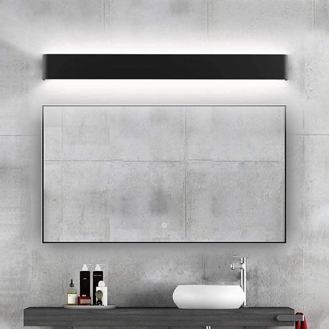 Ralbay 39.3inch Modern Black Vanity Light Fixtures LED Bathroom Wall Light Up and Down Bathroom Lighting Fixtures Cold White Light 6000K