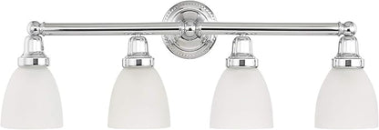 Livex Lighting 1024-05 Classic 4-Light Bath Light, Chrome