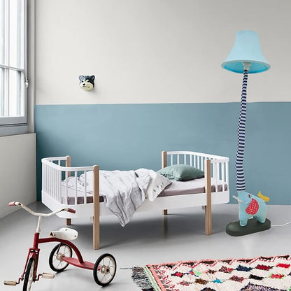 Floor Lamp, Blue Elephant Creative Design Modern Floor Lamp for Bedroom, 51 Inch Tall Hand-Stitched Toy Standing Lamp, Floor Lamps for Living Room Come with an E26 LED Bulb (Blue Elephant)