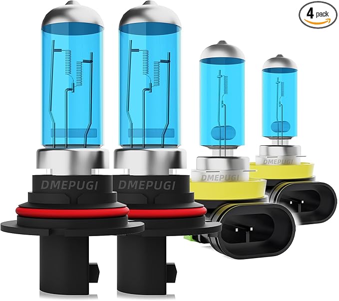 Headlight Bulbs Compatible with Pathfinder 2005-2012 Lights Headlights Bulbs, 9007 High/Low Beam Halogen Headlights and H11 Fog Light,Plug and Play, Pack of 4