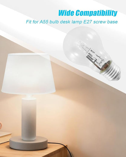 ULZOZN A55 E27 53W Bulb 220V 2700K Fit for Desk Lamps and Enclosed Fixtures with A55 Light Type, Transparent, 10Pcs