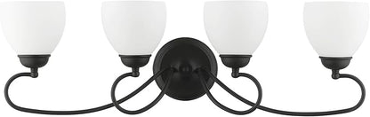 Livex Lighting 4754-04 Brookside 4-Light Bath Light, Black