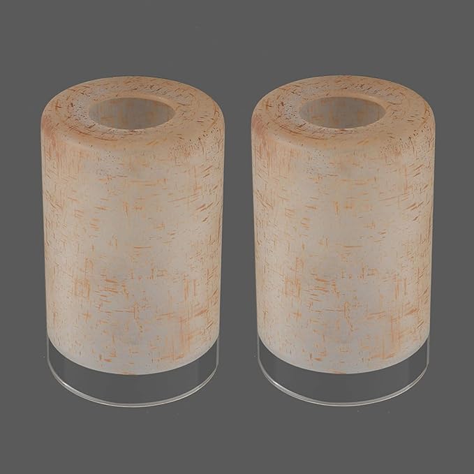 2 Pack Tawny Linen Frosted Glass Shade, Cylinder Light Fixture Replacement Globe or Cover with 1-5/8-Inch Fitter for Chandelier Wall Sconce Pendant Light, G0077