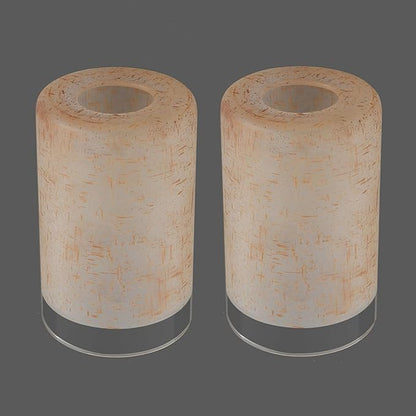 2 Pack Tawny Linen Frosted Glass Shade, Cylinder Light Fixture Replacement Globe or Cover with 1-5/8-Inch Fitter for Chandelier Wall Sconce Pendant Light, G0077