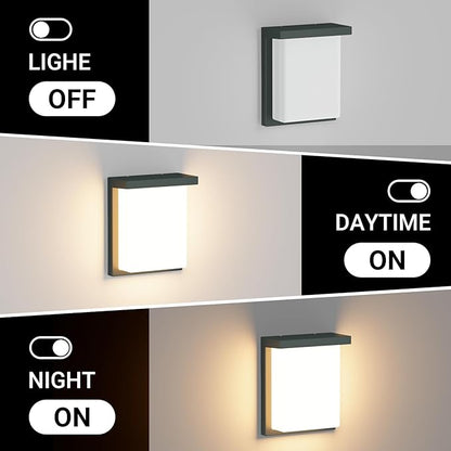 Tipace 2 Pack Modern Outdoor Led Wall Light,30W 3000K 1200Lumen Porch & Patio Hardwired Outside Wall Mount Wall Sconces,Exterior IP65 Waterproof Aluminum Wall Lamp for Front Door Garage Garden