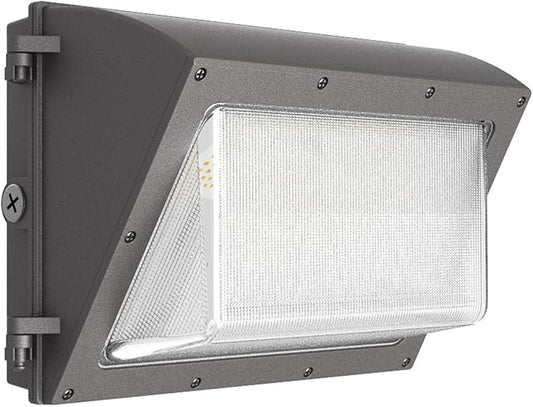 120W LED Wall Pack Light,Outside Exterior Lighting with Anti-Yellowing Glass Lens Dusk to Dawn 18000LM 5000K IP66 100-277V Commercial Security Light for Yard/Factory/Parking Lot,5-Year Warranty