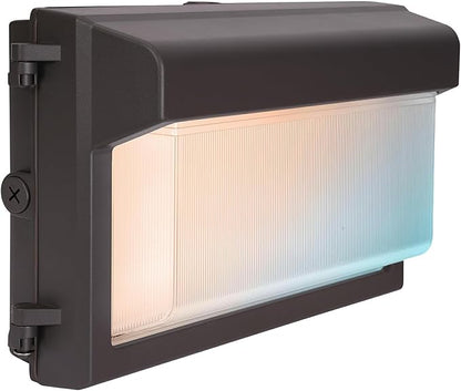80W LED Wall Pack Light: Dusk to Dawn Photocell, 4000/5000/6500K 3CCT, 40/60/80W Selectable, LED Wall Lights Outdoor Security Lighting for Building Parking Lot House Barn, 100-277V, ETL Listed