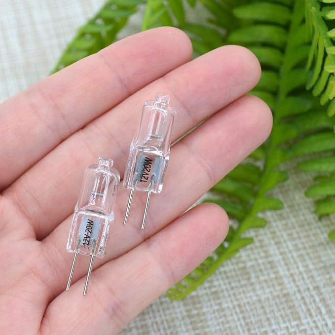 G4 Halogen Bulb, 10 Pack 12V 10W Bi-pin Base, High Output 150LM 3000Hrs Long Lifetime, Dimmable, CRI100 & 2800K Warm White, for Cabinet Light Bulbs