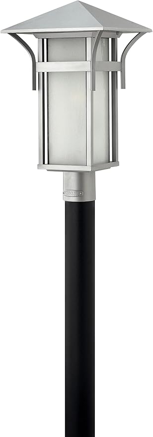 Hinkley Harbor Collection Transitional One Light Large Outdoor Post Top/Pier Mount, Titanium